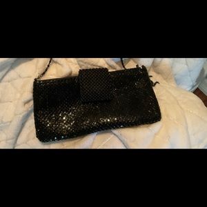 Vintage Black Metal Mesh Bag.